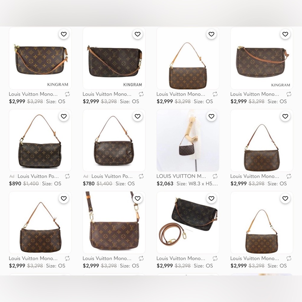 LV✅POCHETTE ACCESORIES AUTHENTIC LOUIS VUITTON - Picture 3 of 11